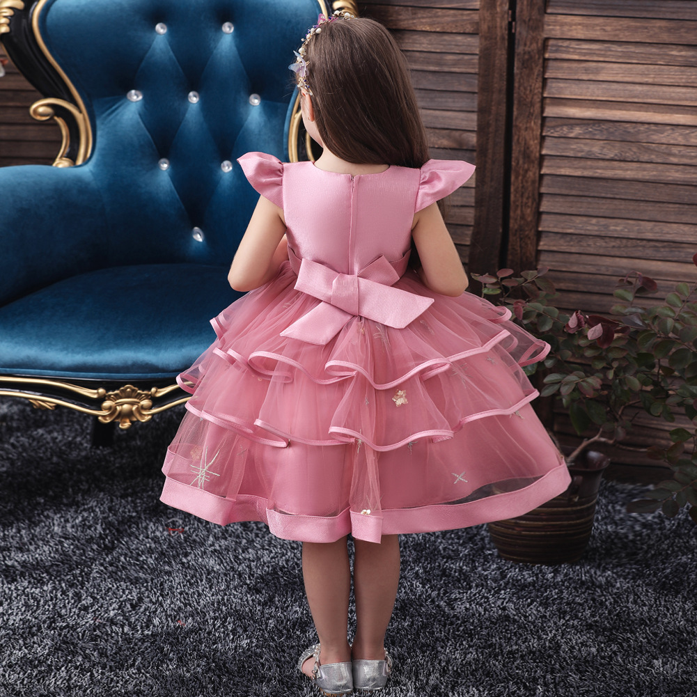 New Children's Dress Girls Catwalk Dress Skirt Flower Girl Wedding Dress Pettiskirt Costume Children Wholesale Nihaojewelry display picture 18