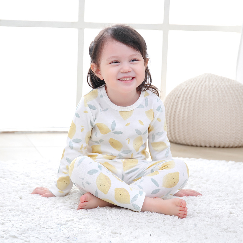 儿童秋衣秋裤套装长袖打底衫男女宝宝保暖内衣全棉0-6岁婴儿服