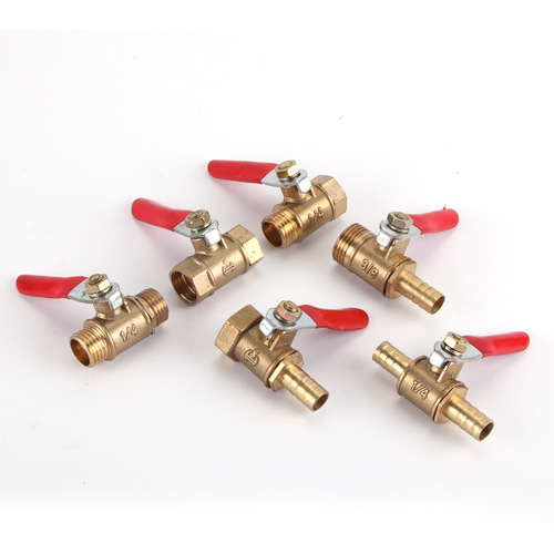 Copper pneumatic small ball valve pagoda valve switch accessories double internal wire internal thread 2 minutes 3 minutes 1/4 external teeth 2 quarters 3