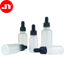 现货！10ml~15ml~20ml~30ml白色透明磨砂精油瓶玻璃瓶滴管 精华瓶