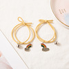 Rainbow small bell, bracelet for beloved for elementary school students, hair rope, Korean style, simple and elegant design, cloud