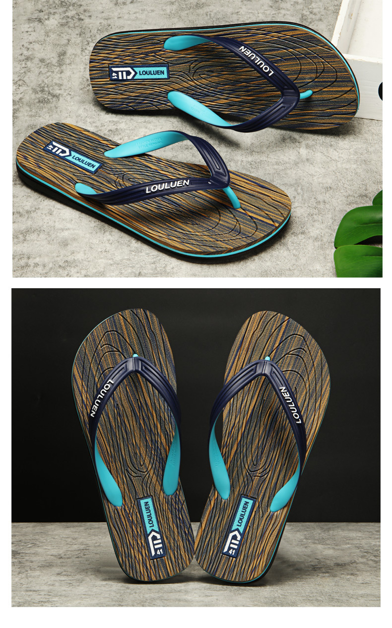 Lu 'an men's flip-flops wholesale summer beach anti-slip outdoor flip-flops Men's trendy rubber cool slippers undefined
