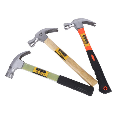 Manufacturer wholesale Shunwei non-slip wooden handle claw hammer fiber handle nail hammer high carbon steel bakelite handle hammer