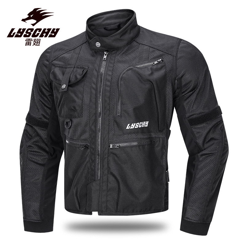 LYSCHY Thunder-wing Motorcycle Summer Mesh Breathable Riding Suit Men's Anti-fall Racing Suit Reflective Jacket Bike Suit