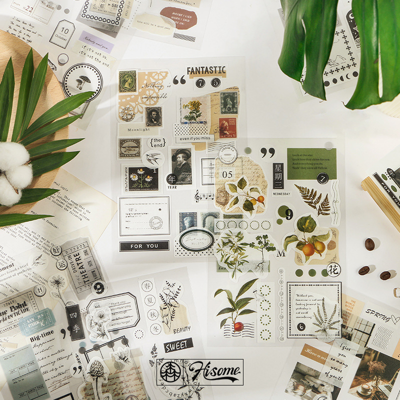 Hisome 和紙貼紙 親愛的生活系列 創意手帳diy裝飾貼紙30張入 8款