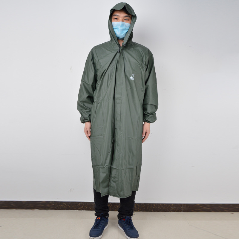 荣成雨衣加厚连体雨衣大褂加肥加大成人加长式劳保雨衣批发耐酸碱-阿里巴巴