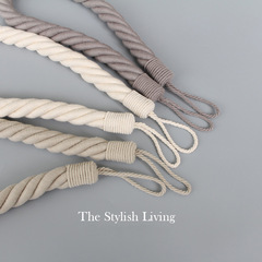 廠家新款綁繩窗簾綁繩綁帶 精美手工編織粗棉繩 窗簾扣批發