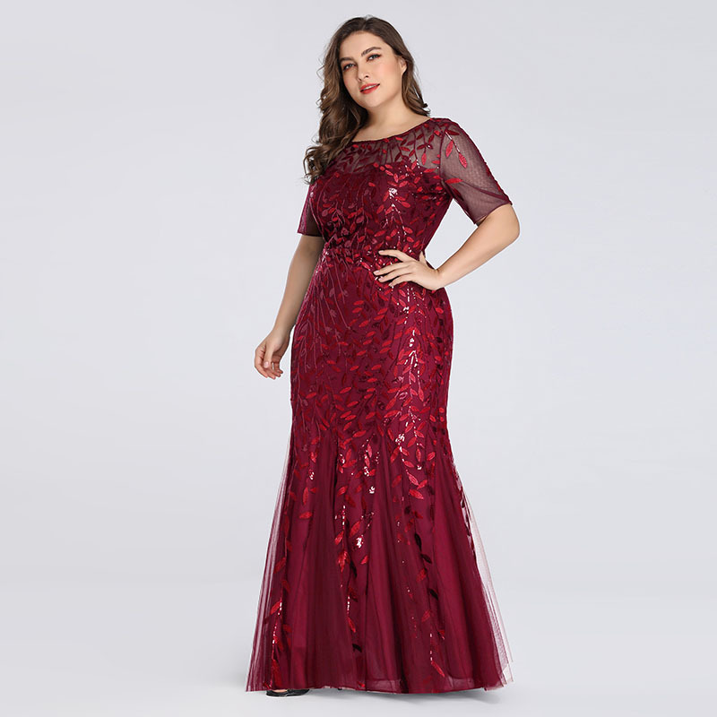 Summer, Spring Season Fashion Formal Solid Color Round Neck Short Sleeve Lace Polyester Dresses Maxi Long Dress Evening Gown