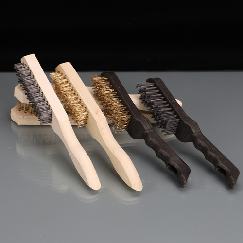 Wire brush rust removal industrial brush iron brush kitchen cleaning literary play wire brush knife brush polishing fish scale brush