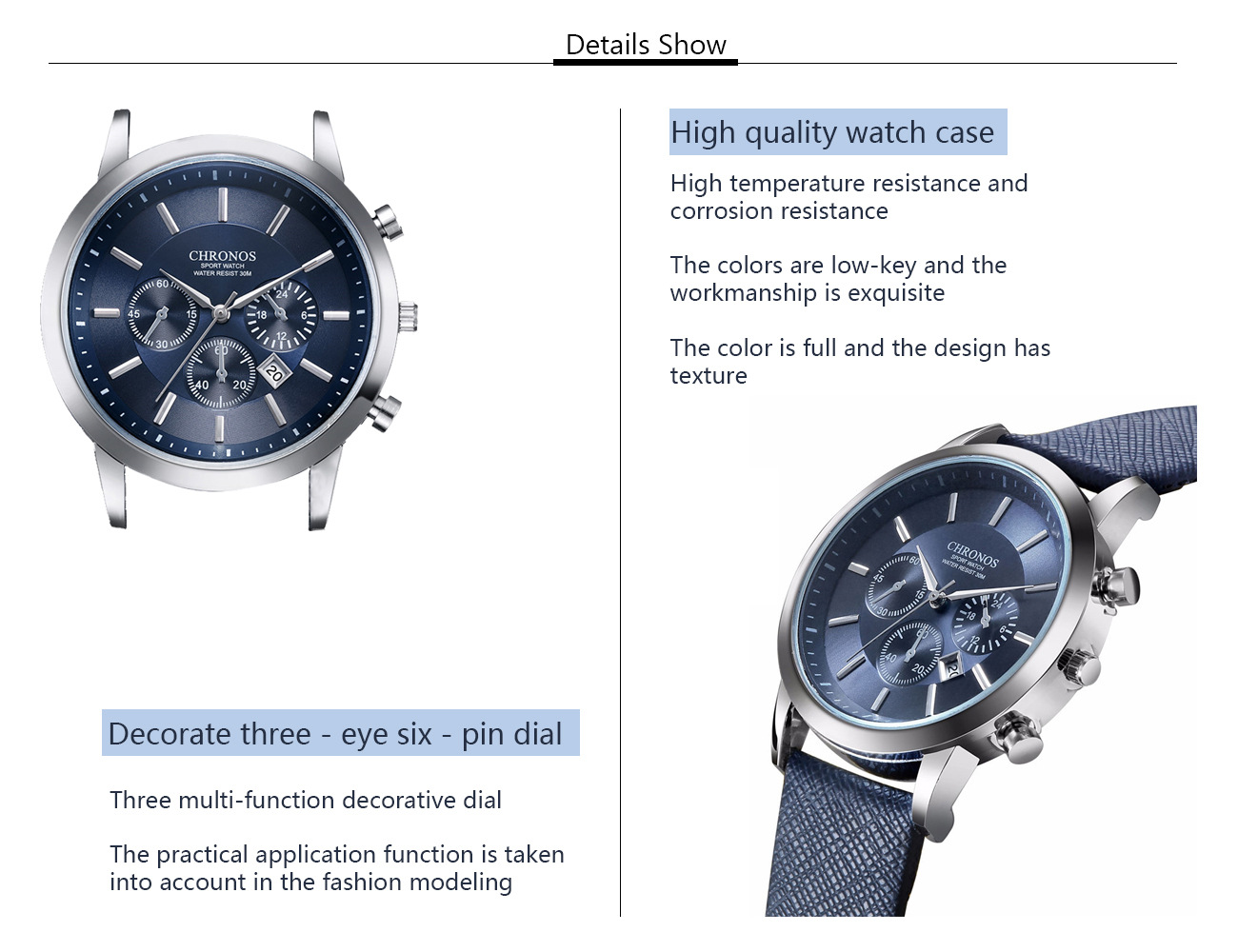 New light luxury fashion simple men's watch leisure belt calendar watch_voghion.com