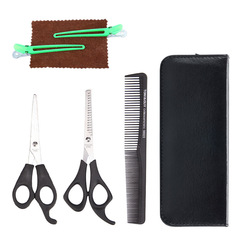 Hair Styling Kit, including bangs thinning shear, teeth combing shear, hair styling comb, pink hair clips, children's hairdressing set