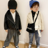 Children leather 2020 Autumn Korean Edition Boy locomotive coat handsome Children leather jacket Children's clothing wholesale