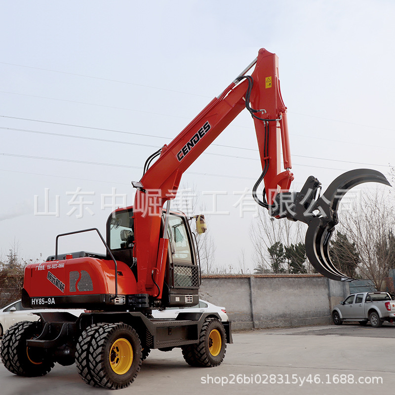 源头厂家供应轮式抓木机小型挖掘机抓钢机支持货到付款液压传动