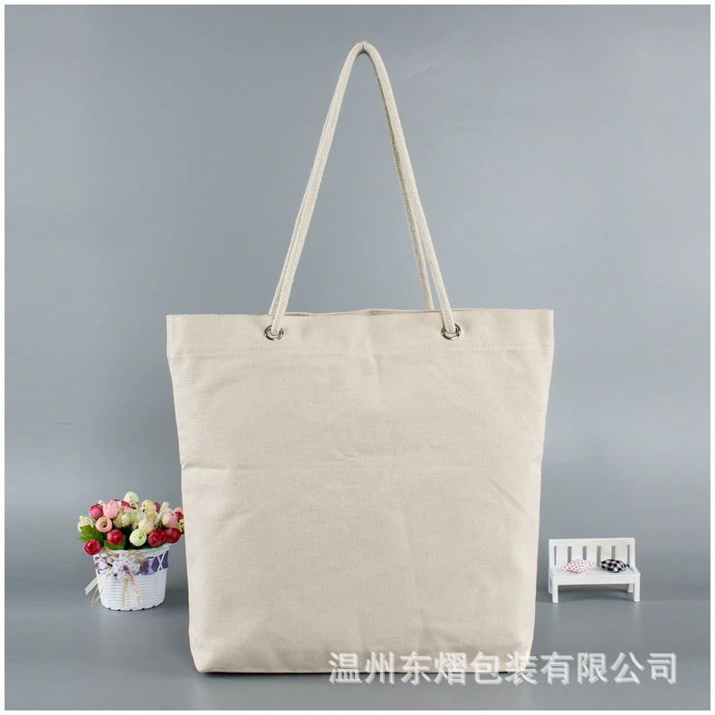 厂家批发空白棉布袋时尚购物手提帆布袋定做广告袋可定制印logo