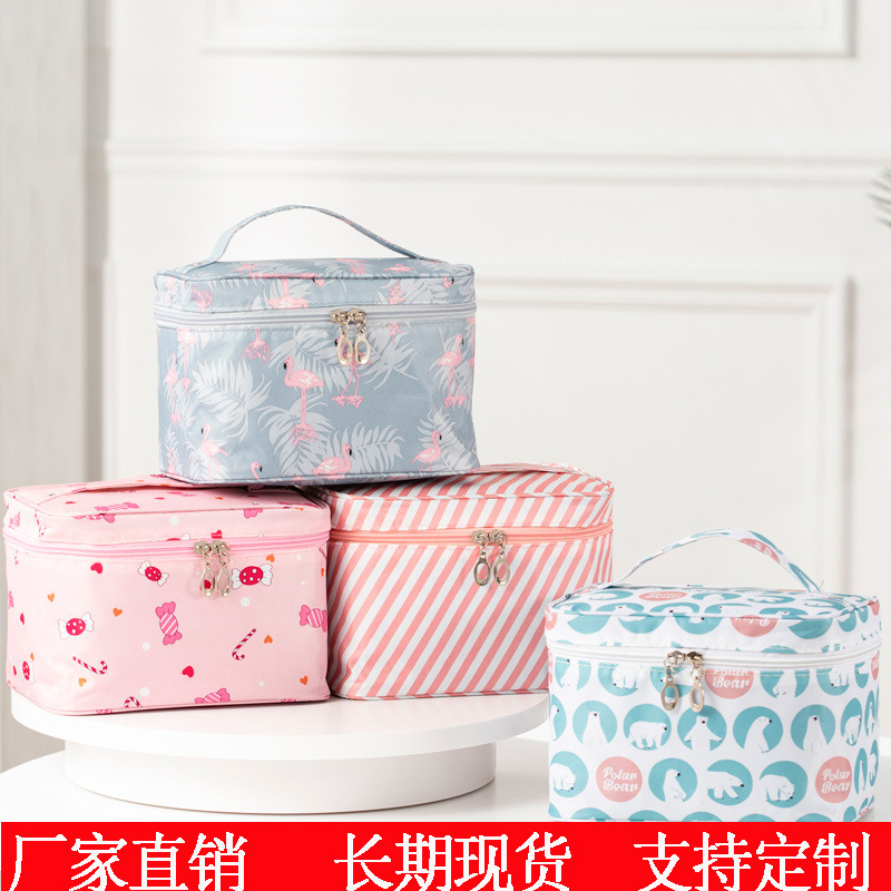 the republic of korea Cosmetic Lazy man lady Cartoon new pattern Storage bag waterproof Portable travel Wash bag wholesale On behalf of