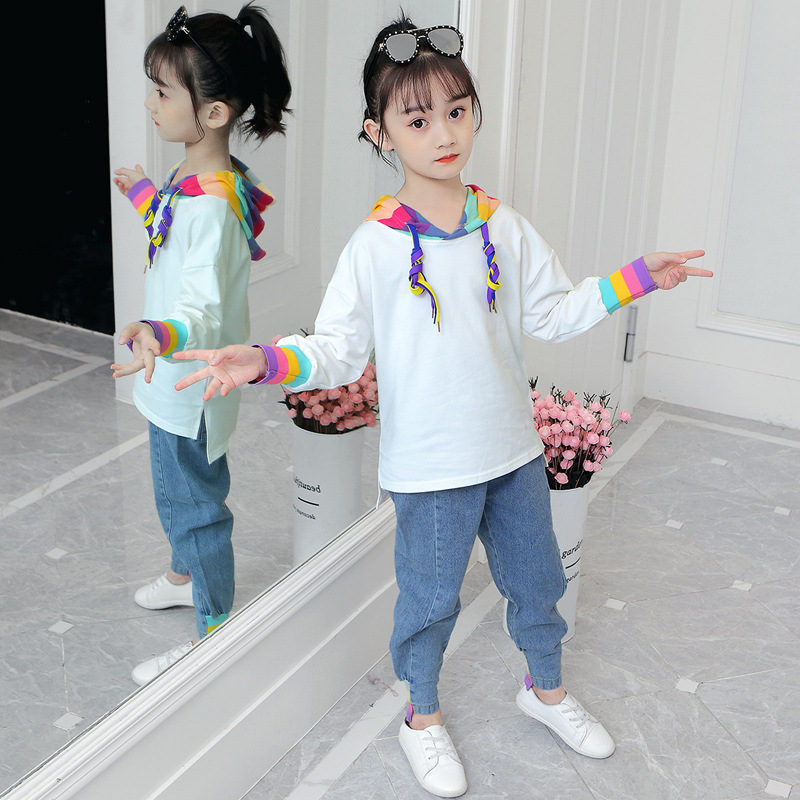 女童套裝秋裝2020新款韓版兒童洋氣網紅童裝春秋季女孩衣服時髦潮