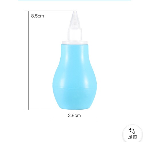 Manual silicone nasal aspirator, nasal aspirator, pump-type baby nasal aspirator, cold and mucus cleaning, with packaging