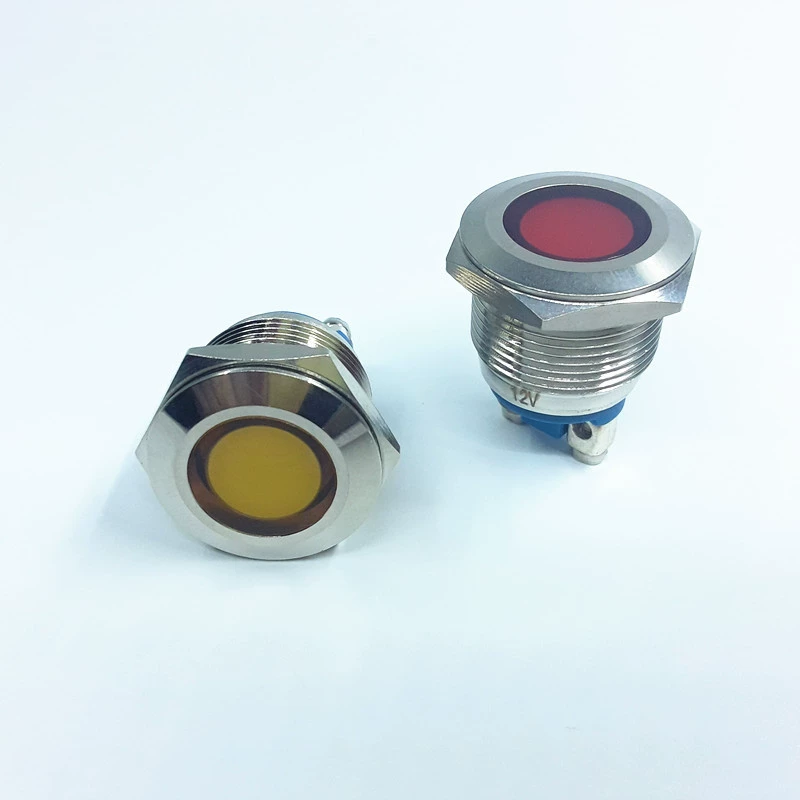 Metal indicator lamp, power supply, lights, 19mm, 19mm