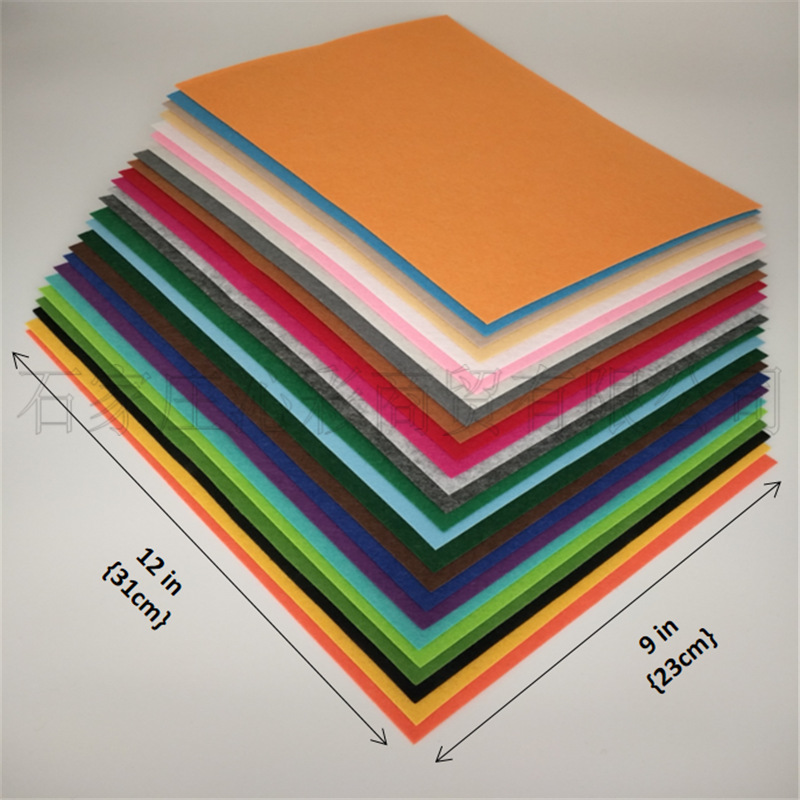 diy不织布PET毛毡戟绒无纺布毛毡切片9inch*12inch彩色针刺无纺布