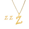 Pendant stainless steel, necklace with letters, accessory, English letters, European style, does not fade, wholesale