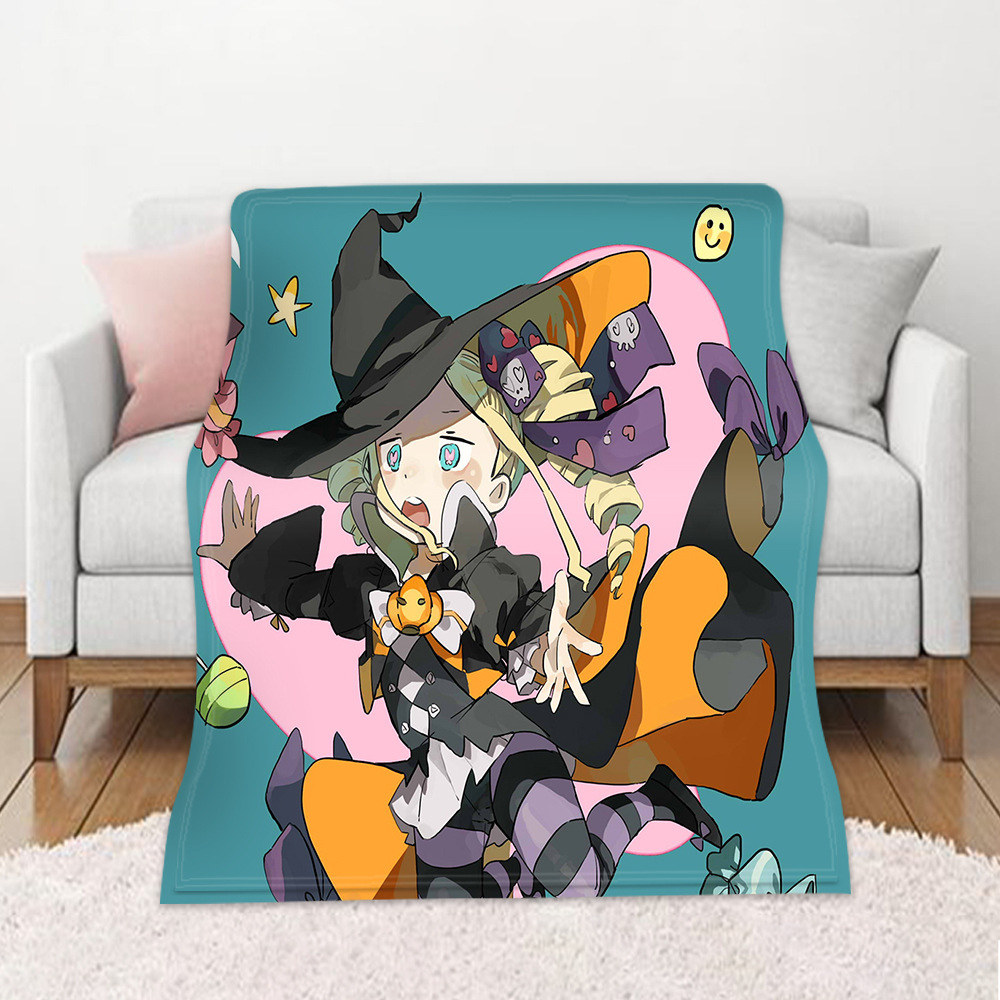 DIY毛毯万圣秋冬保暖沙发盖毯 高清印花双面法兰绒空调毯