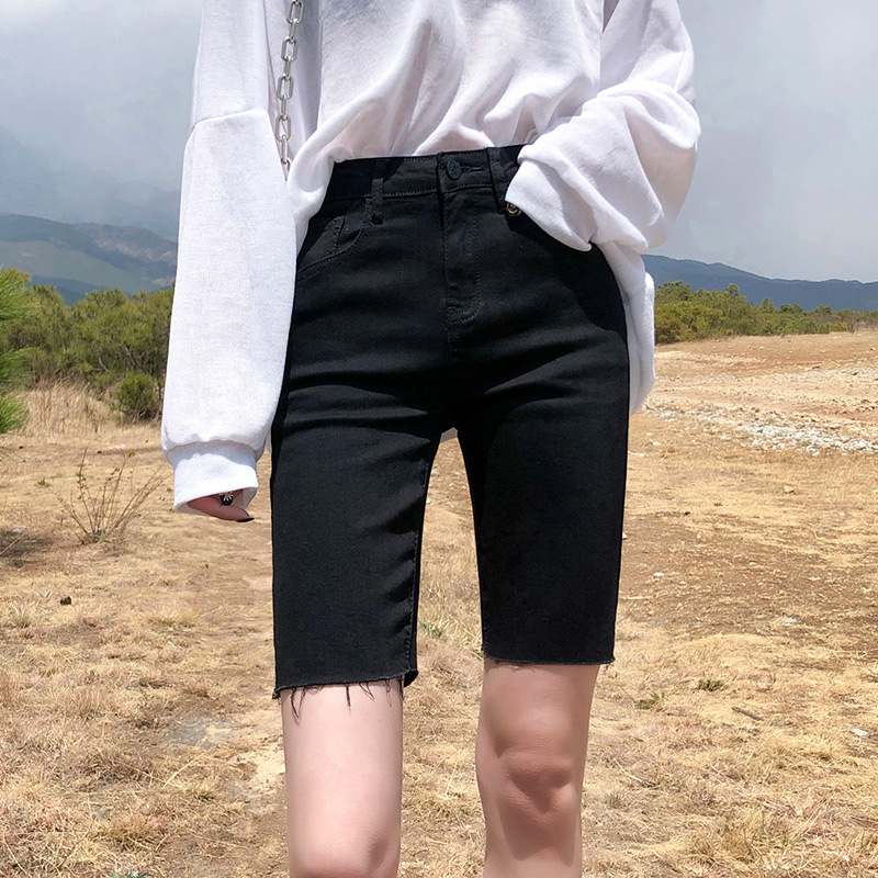 2022 Summer casual loose multi-color wide-leg jeans, Korean-style high-waisted slimming 9-point casual long pants for women pic 7
