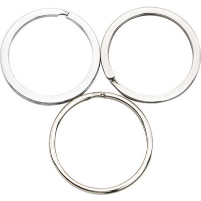 钥匙圈环304不锈钢扁圈铁圈圆形加厚配件钥匙圆环简易配件大小圈
