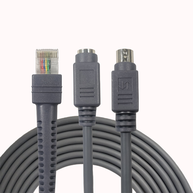 适用Symbol讯宝 LS2208/LS4208/LS4278条码阅读器数据线2米键盘口|ms