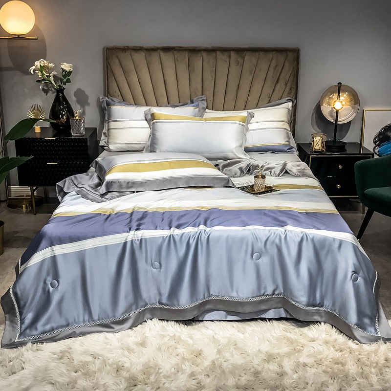 鲨鱼家纺 shark 60支天丝印花夏被可水洗空调被薄被子夏天凉被|ms