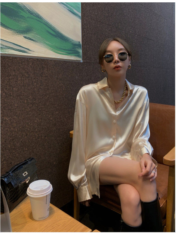 Korean Style Loose Long Sleeve Shirt 5