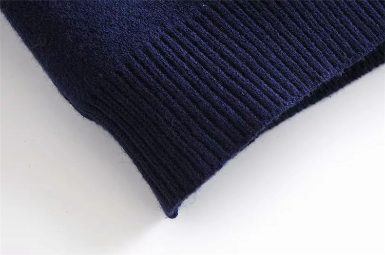 suéter sin mangas con cuello en V de otoño e invierno NSLD13668