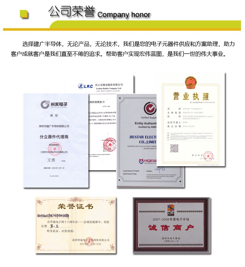 公司荣誉