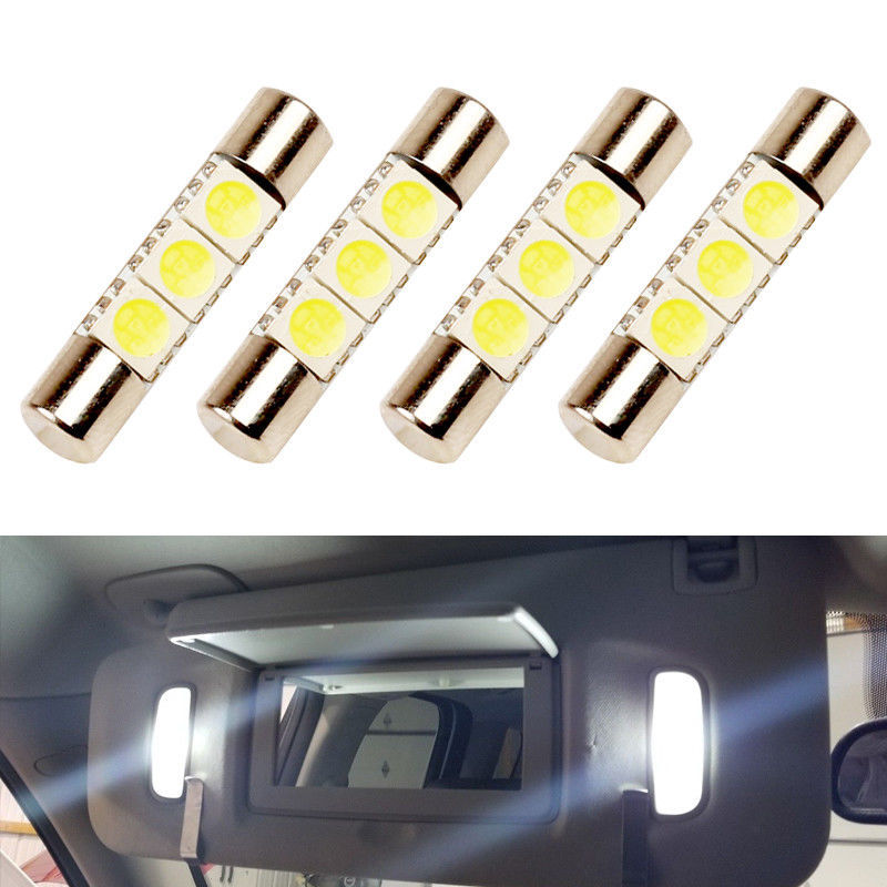 Auto LED luz de lectura B6 - 5050 - 3SMD - 29MM cabeza plana doble punta ST6 luz de techo luz fusible