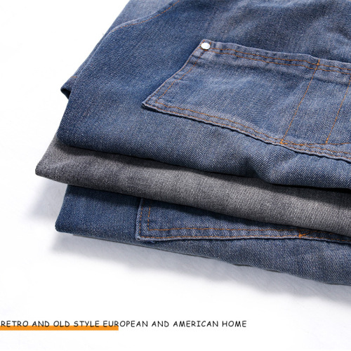 Apron kitchen denim men's work clothes barber milk tea shop restaurant waiter female art apron printed logo