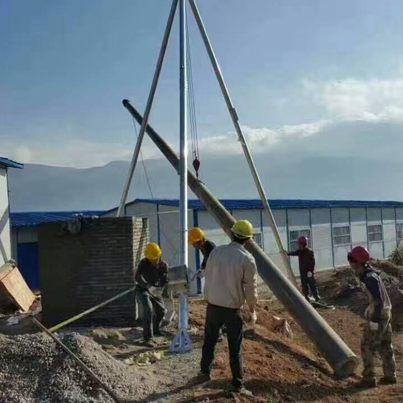 新型铝合金立杆机 15米三角扒杆立杆机 人字抱杆铝合金立杆机