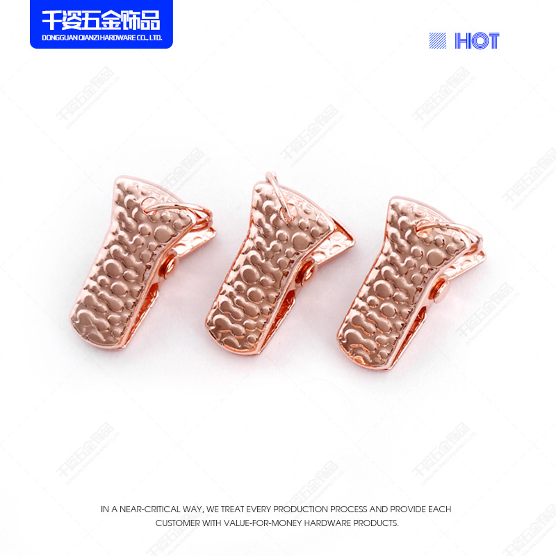 玫瑰金花纹扁嘴夹02