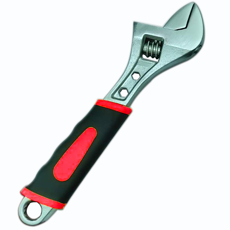 6 pulgadas 8 pulgadas Rojo Negro naranja negro Mango hexagonal agujero ajustable llave cromado