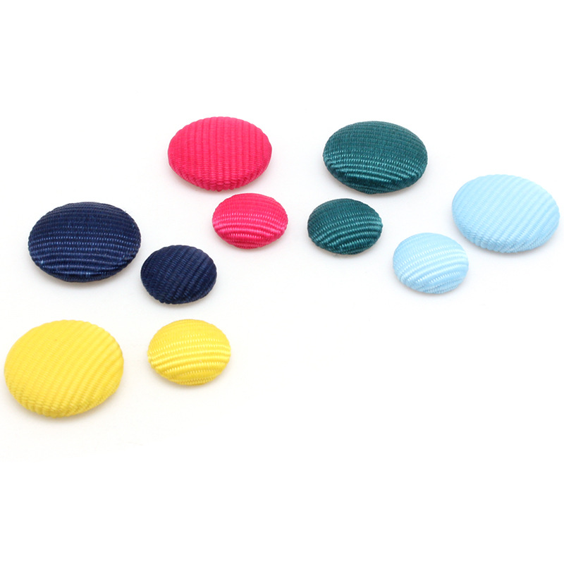 包布平底纽扣 24L金属铝质平面圆形包布扣 DIY发饰材料装饰手工扣