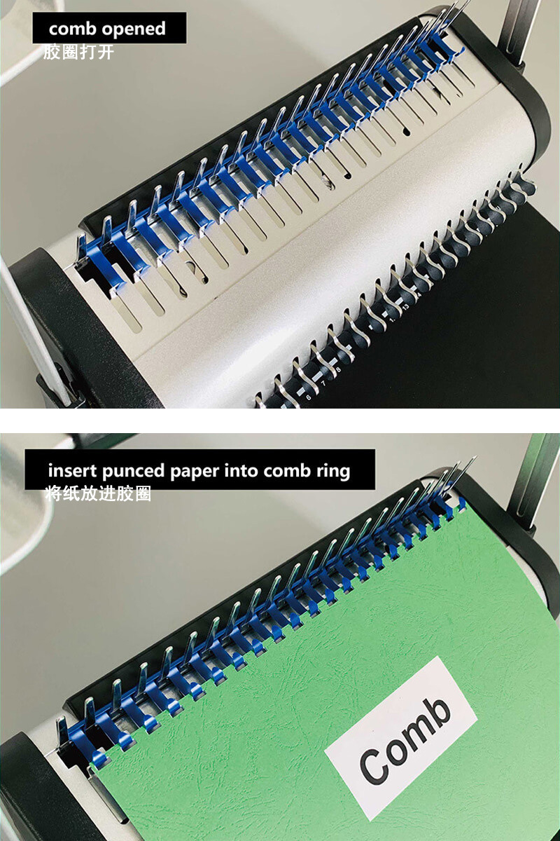 U616胶圈打孔装订机A4办公文本打孔装订机活页台历手动打孔装订机详情图6