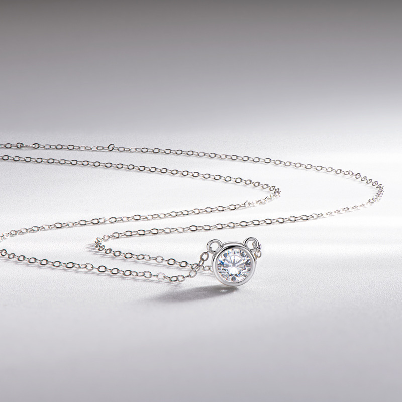 Trendy S925 Silver Necklace Chain with Moissanite Pendant for Women - Fashion Design Ins Style Silver Jewelry pendant necklace for women pendant necklace pendant necklace pendant design