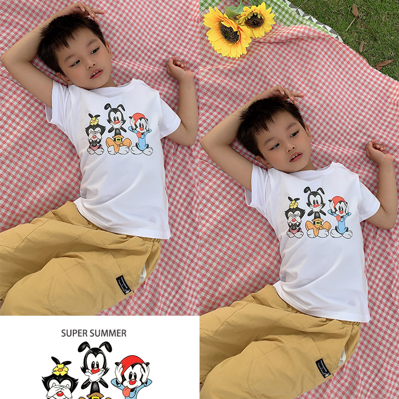superior quality 2020 Summer wear Cartoon Mouse printing T-shirts Short sleeved T-shirt With children Mother dress Homewear