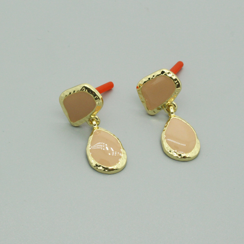 925 Silver Needle New Drop Oil Earrings display picture 4