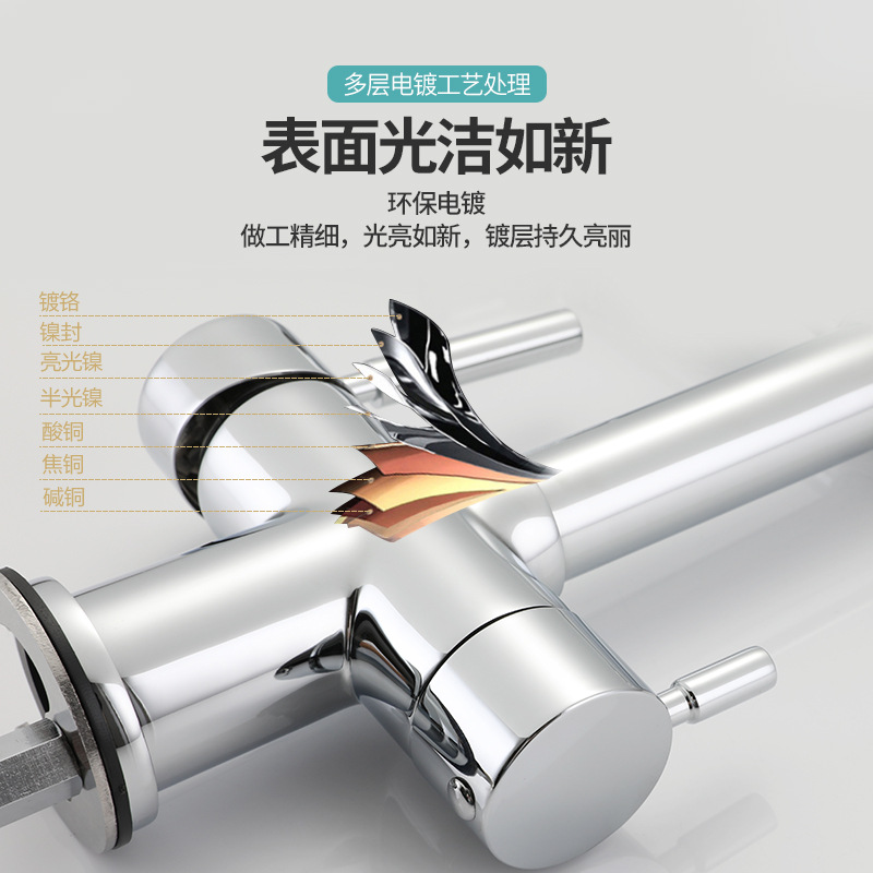 凯蒲跨境热销节水器 厨房冷热抽拉弹簧水龙头 节水防喷溅水龙头