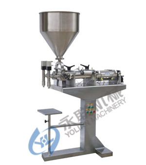 河南小型矿泉水、半自动饮料、白酒简易膏体定量灌装机