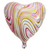 18 -inch agate love peach -hearted balloon birthday wedding party decoration color cloud pattern heart -shaped pentagram aluminum film balloon