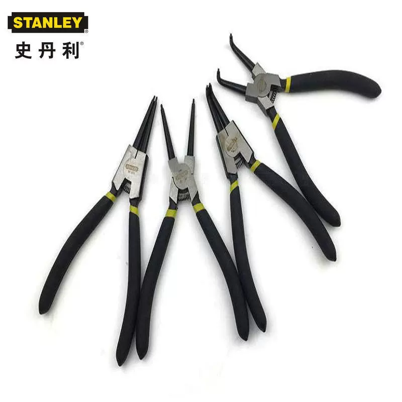 STANLEY/STANLEY внутренние и внешние плоскогубцы для стопорных колец 7-дюймовые плоскогубцы с прямой горловиной и изогнутой горловиной 9-дюймовые плоскогубцы для стопорных колец для отверстий