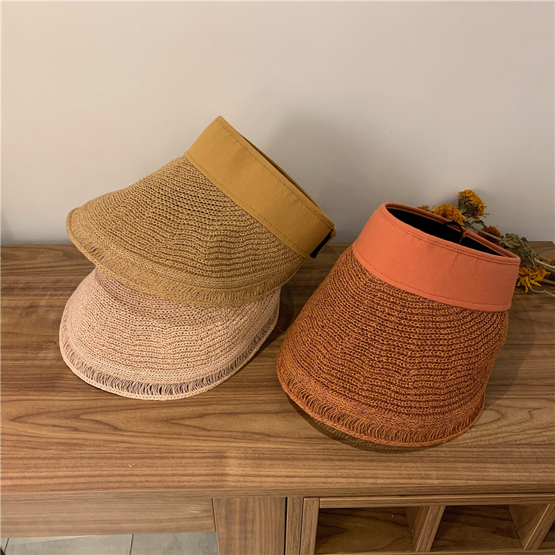 Empty Top Cotton Yarn Sunscreen Foldable Hat display picture 4