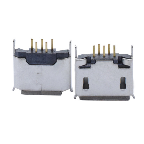 Supply micro vertical plug-in connector Android micro5P 180 degree vertical stick USB female connector