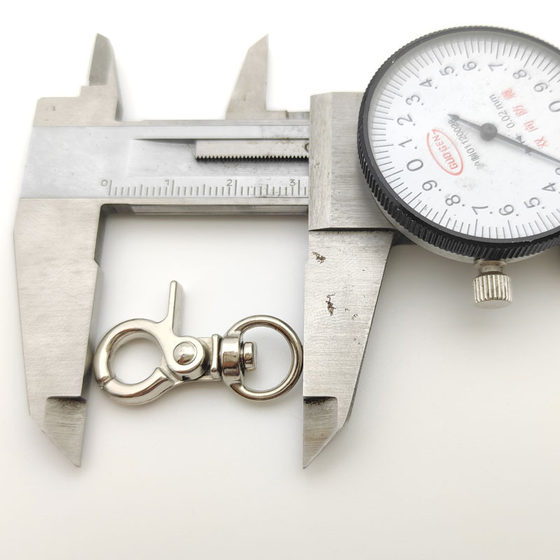 In stock zinc alloy dog buckle length 31mm round tail 3 points small pliers buckle crab buckle lobster buckle luggage hardware accessories