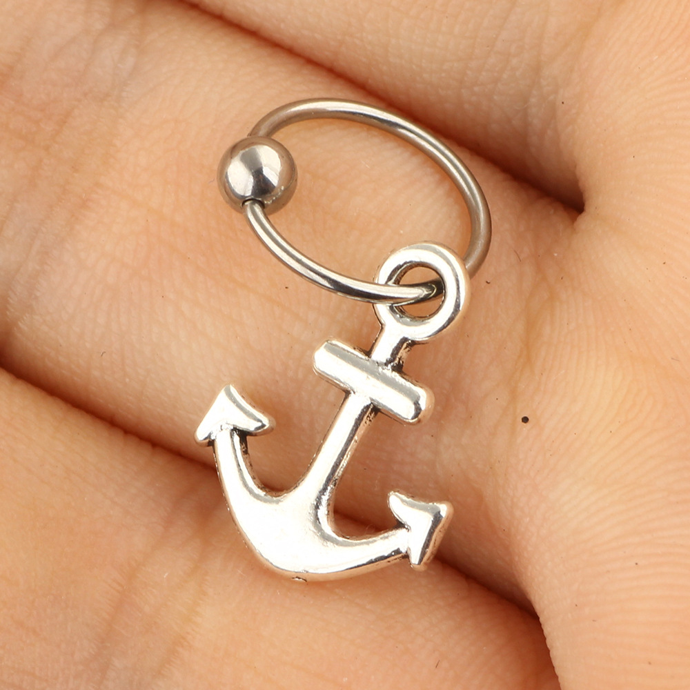 Gold Toad Flower Ear Bone Stud Stainless Steel Body Piercing Jewelry detail image 14